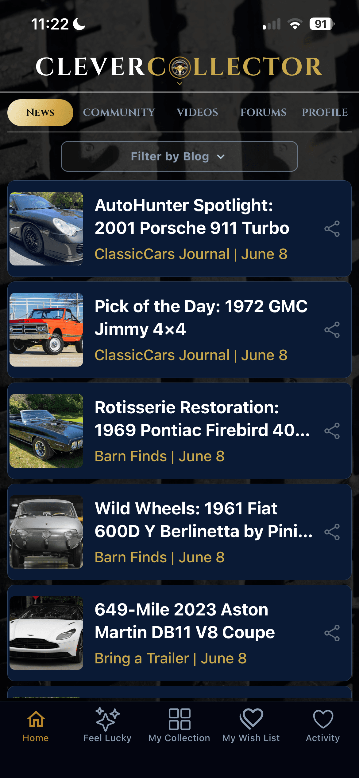 CleverCollector Cars — News home